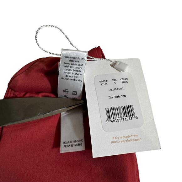 NWT Andie Swim The Scala Bikini Top Punch Small Beach Pool Resort Spring Break - Picture 5 of 5